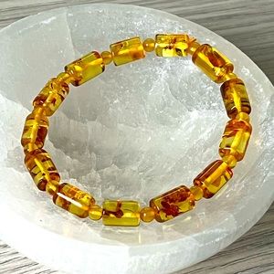 Baltic Amber Barrel Shaped bracelet